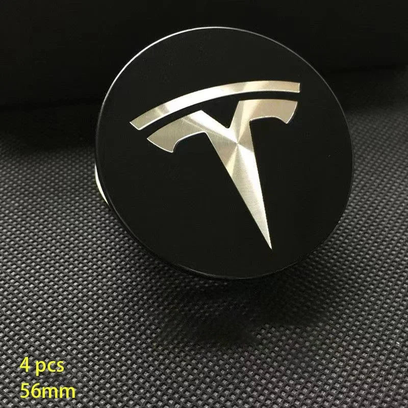 4pcs 56mm Applicable to Tesla original wheel hub cover Model3 Model Y Model S X wheel hub tire center cover logo