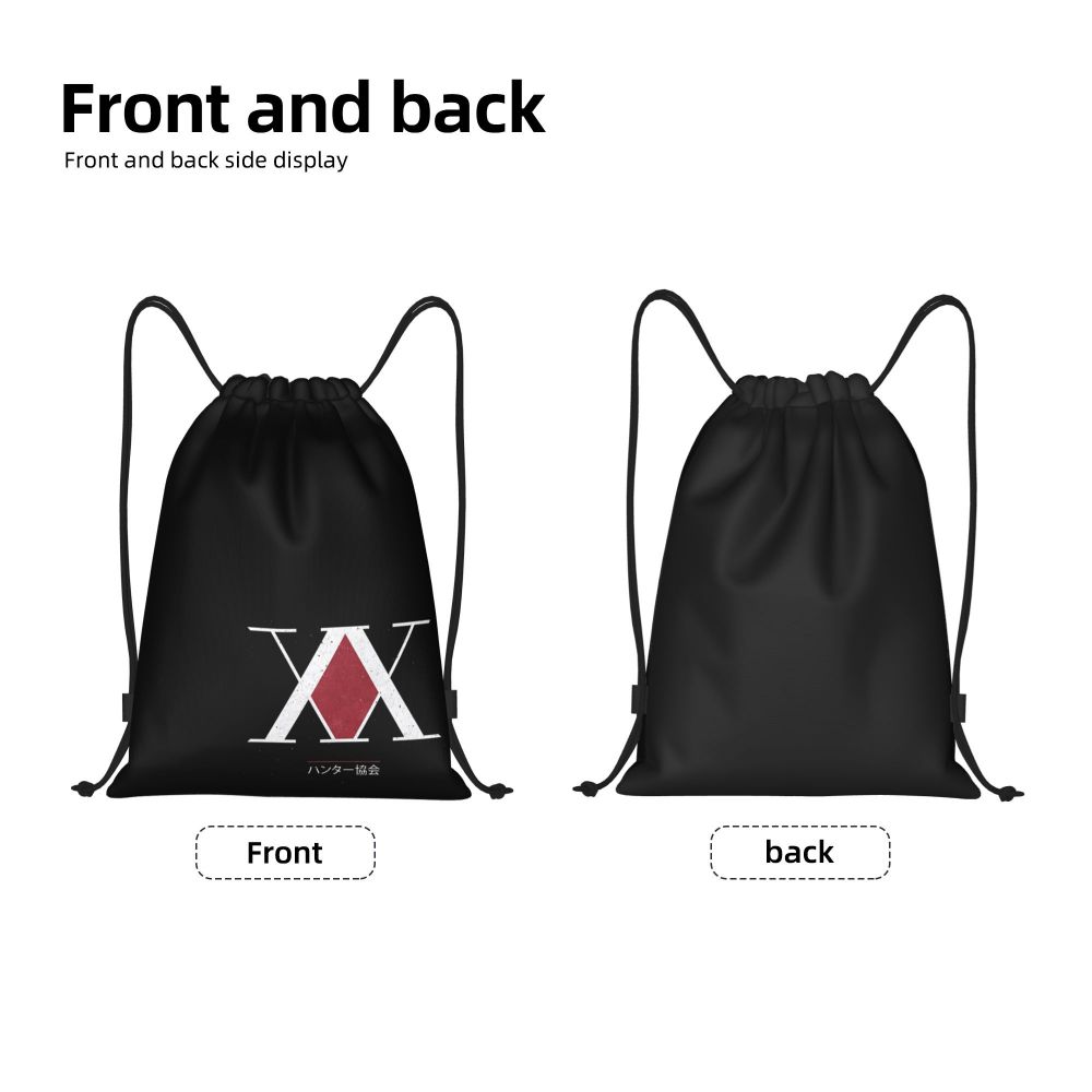 Hunter X Hunter Hisoka ALphabet 2 Drawstring Bags Gym Bag Vintage Backpack Funny Novelty Rucksack Lasting Summer camps