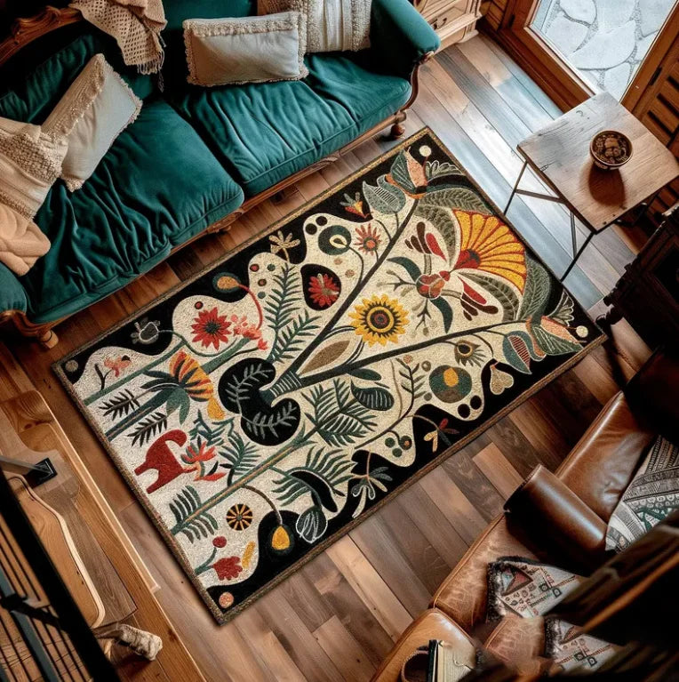 Sunset Yoga Mat Yoga Themed Non-Slip Rug Meditation CarpetBoho Yoga MatMindfulness RugYoga Art Washable Carpet Gift for Yogi