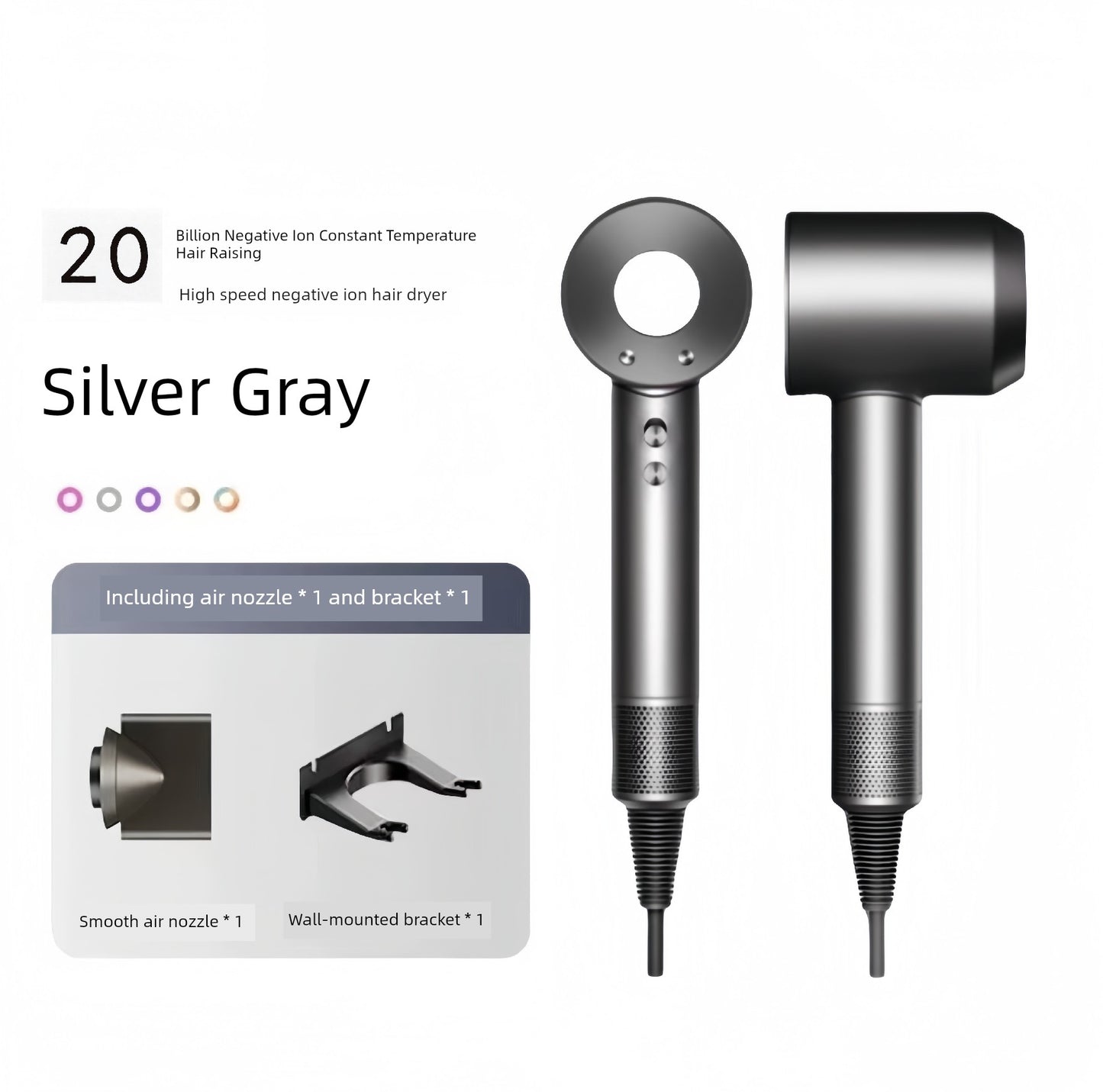 Hair Dryer For Home Negative Ion Top with High-Speed Hair Dryer Student High-Power Negative Ion Leaf-Free Hair Blowing Hair Dryer