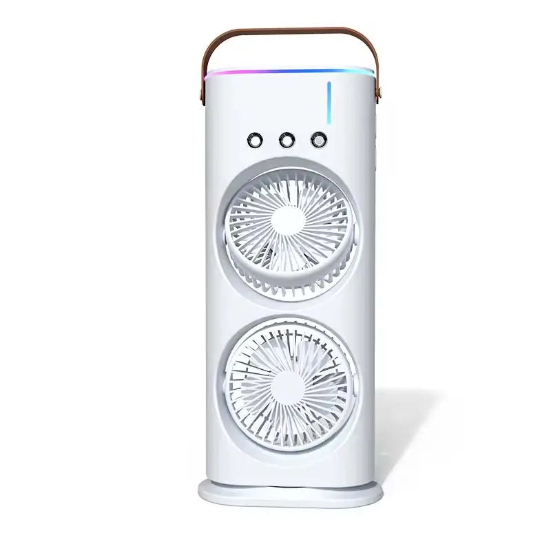 Table Office Use Portable Air Cooling Fan with Remote Control Desktop Water Misting Tower Fan with LED Charging Light