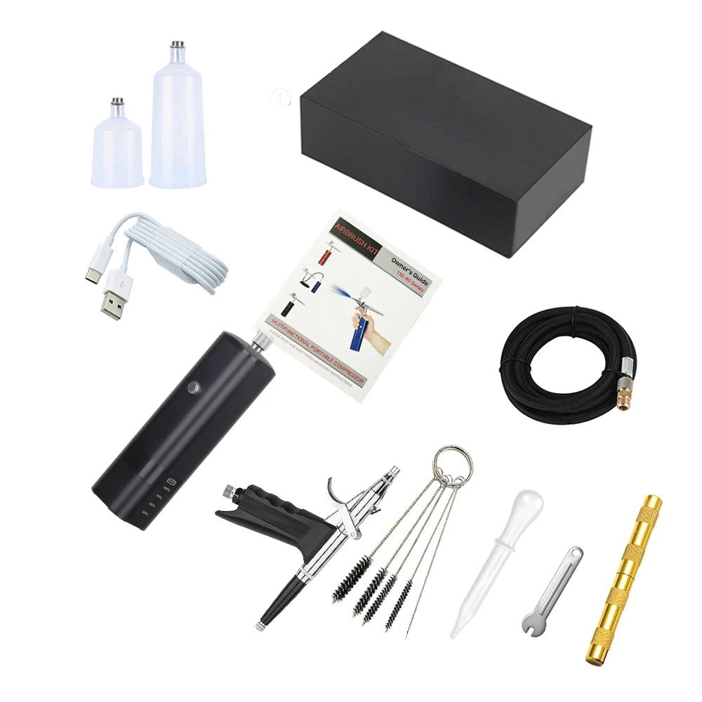 High Quality Cordless Mini Airbrush With Compressor Trigger Gun Cleaning Kit Foundation Makeup Oxygen Infusion Apparatus