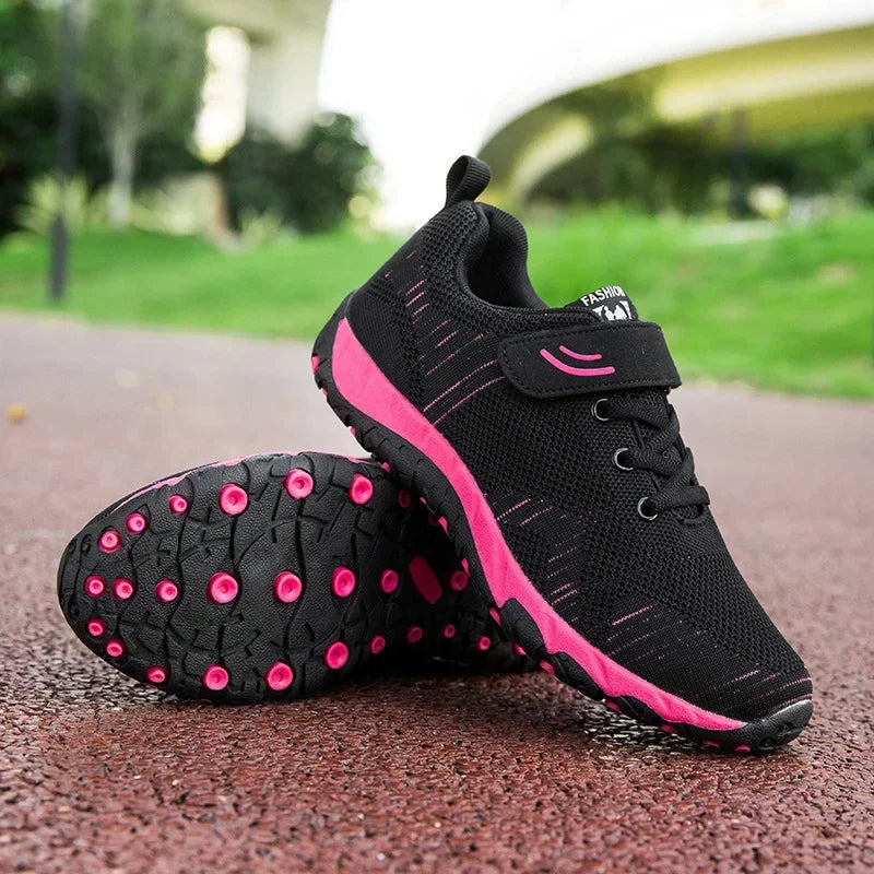 2024 Womens Dance Ladies Sport Shoes Breathable Walking Mesh Flat Shoes Woman White Sneakers Women Tenis Feminino Female Shoes