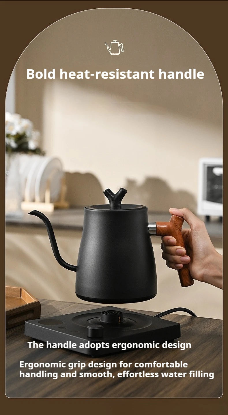 1L Stainless Steel Electric Kettle, Auto Shut-Off, for Pour-Over Coffee/Tea, Smart Temp Control & Mechanical Models