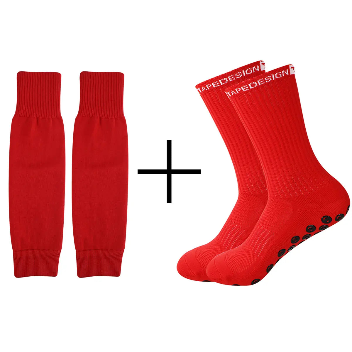 2 sets of professional non-slip sports socks, non-slip rubber grip mat, football socks, yoga jump rope boxing