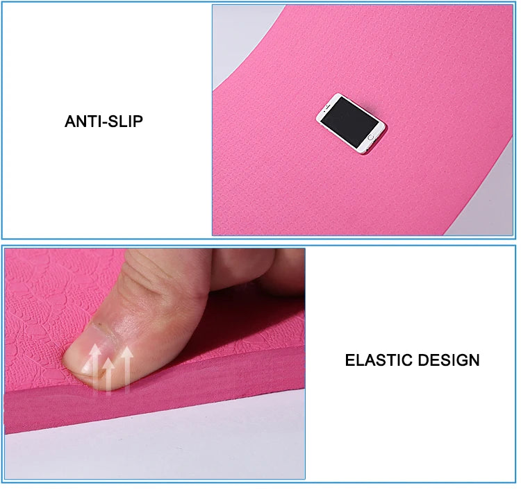 TPE Yoga Mat 173*57cm Eco-friendly Non-Slip Exercise & Fitness Mat for Men&Women with Carrying Strap, Home Workout Mat for Yoga