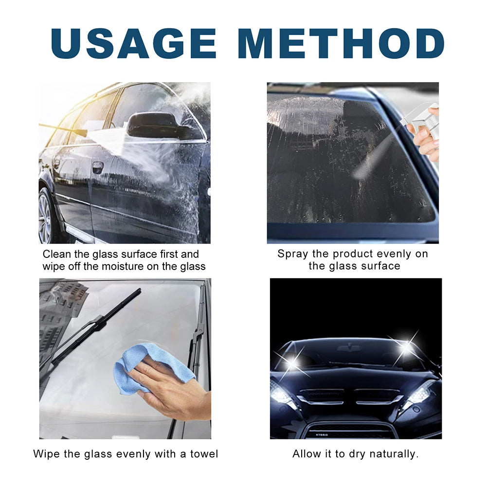 Anti Fog Rain Repellent Spray 60ml Car Glass Rainproof Antifogging Coating Agent Long Lasting for Windshield Rearview Mirror