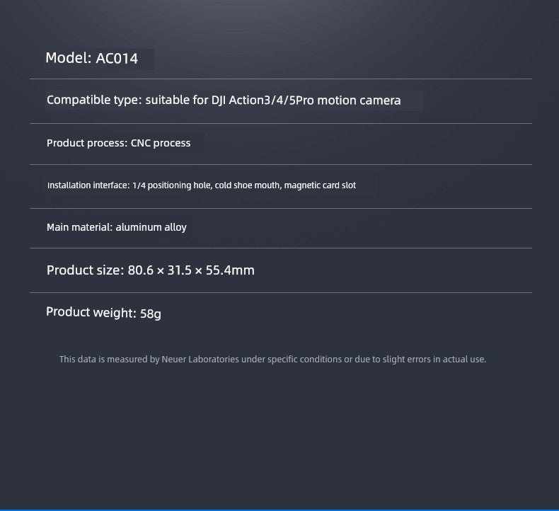 Neewer Cage for Dji Action 6/5 Pro/4/3 Metal Protective Frame Action Camera Anti-Drop Heat Dissipation Side-Open Quick Release Protective Selfie Video Cycling Skateboard Accessories