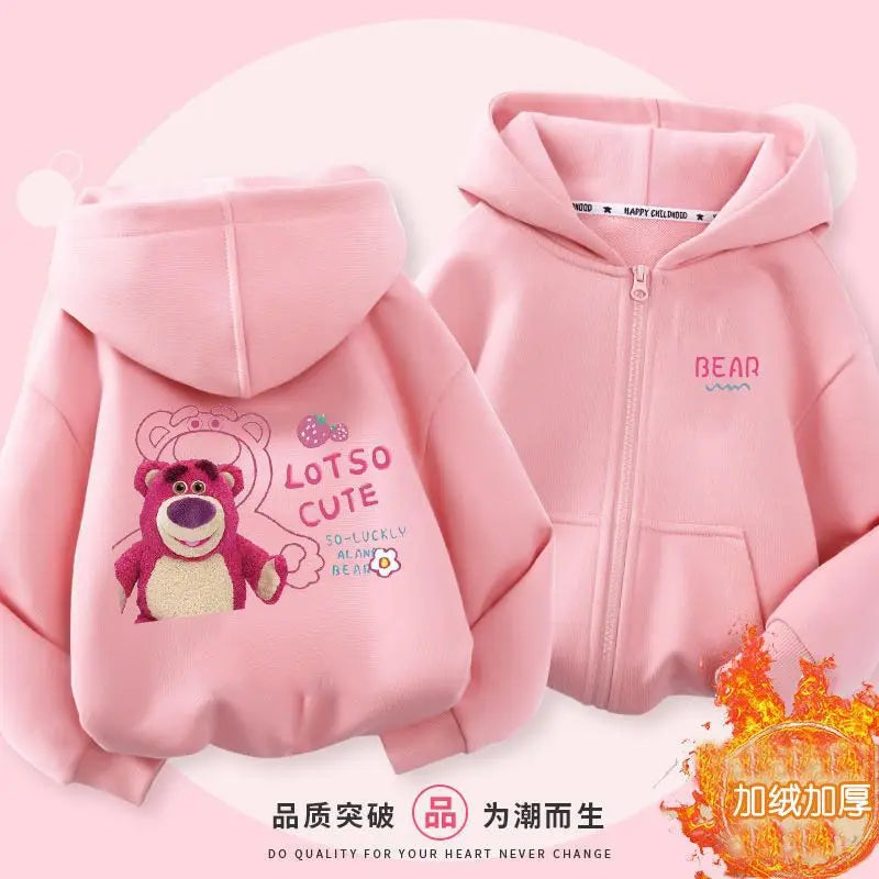 Kuromi Zipper Hoodies Girls Cinnamoroll Sweatshirt Autumn And Winter Long Sleeve Harajuku Pullovers Series Stich Casual Hooded