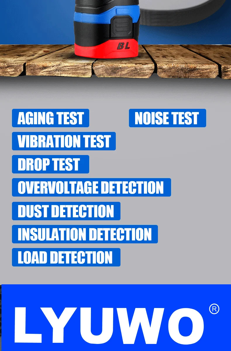 LYUWO 16V Electric Drill Screwdriver 160N.m impact Driver cordless drill Household Multifunction Hit Power Tools