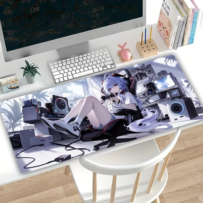 Ganyu Large Gaming Mouse Pad Desk Pad Desktop Mat Surface for Computer Mouse Deco Gaming Desktops Carpet for Mouse Playmat
