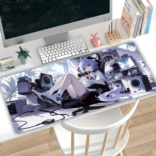 Ganyu Large Gaming Mouse Pad Desk Pad Desktop Mat Surface for Computer Mouse Deco Gaming Desktops Carpet for Mouse Playmat