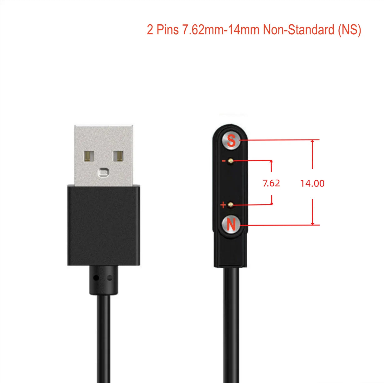 Smart Watch Magnetic USB Charger 2pin 4pin Charging Cable Line Cord Power Adapter Long Wire For Smartwatch Juicer Beauty Devices
