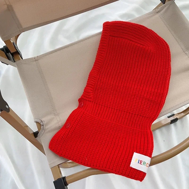 2-8 Years Old Boys Girls Beanie Hat  Balaclava Scarf Wrap Winter Windproof Face Covering for Skiing Climbing Outdoor Caps