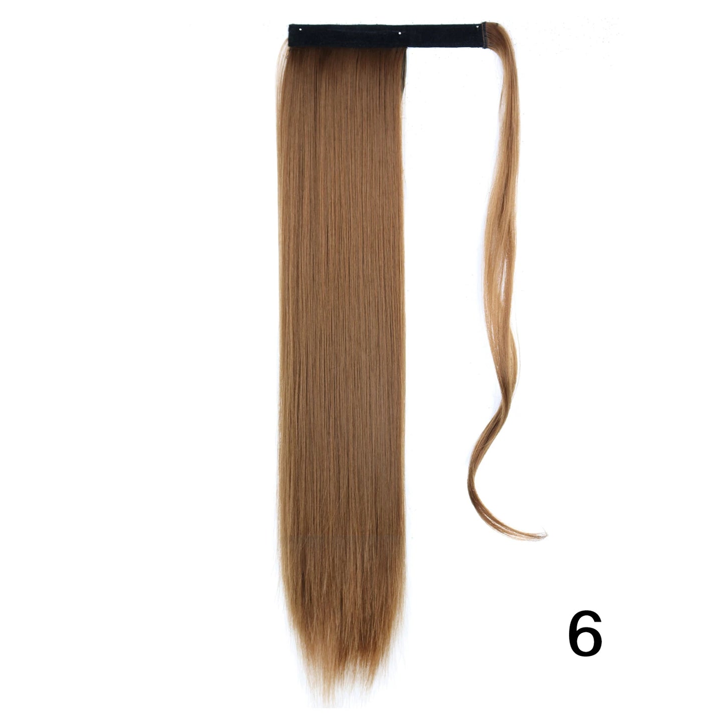 MERISIHAIR Synthetic 22 34 inches Long Straight Ponytail Extensions Heat Resisting Ponytail Brown Blonde Hair Women