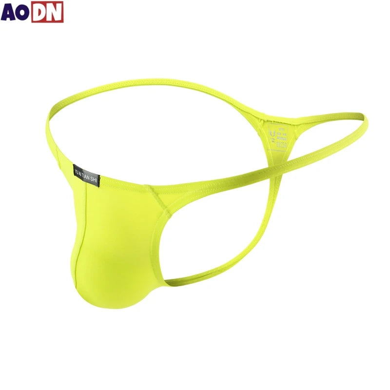 Solid Color Mens thong Elastic Seamless Man Underwear  Bikini Sexy Gay Male Jockstrap T-pants Breathable Homme Underpants Cueca