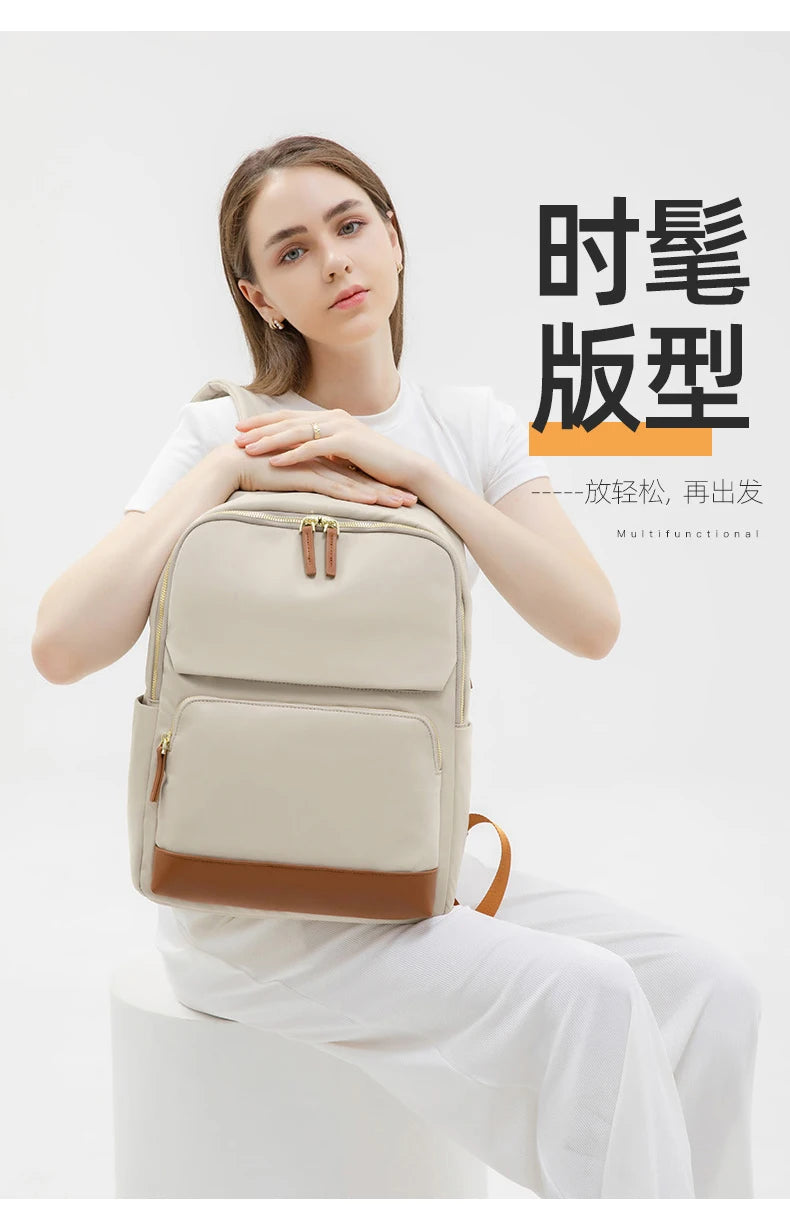 Travel Backpack for Women Luxury Back Pack Bag for 15.6 inch Laptop New Stylish Female Bags with Computer Cabin Large Schoolbags