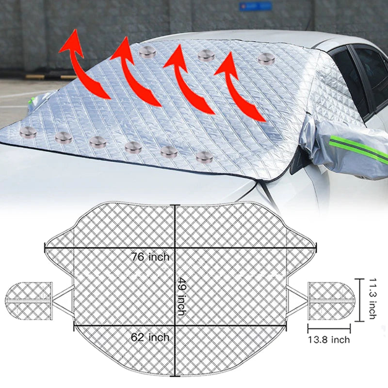 Winter Car Snow Shield Shade Front Windshield Anti-frost Antifreeze Sunshade Cover Sun Shade Protector Auto Exterior Accessories