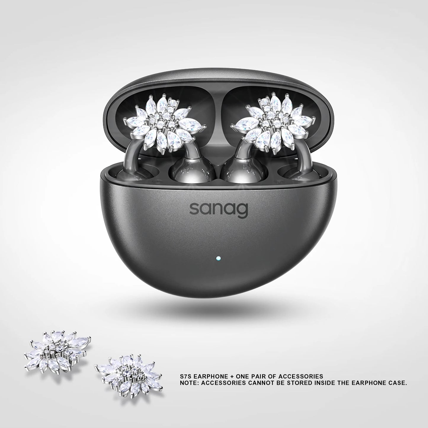 Sanag S7S AI Open Ear Clip on Headphones HiFi 3D Stereo Sound Quality AI Assistant Wireless Bluetooth Earphones APP EQ Setting