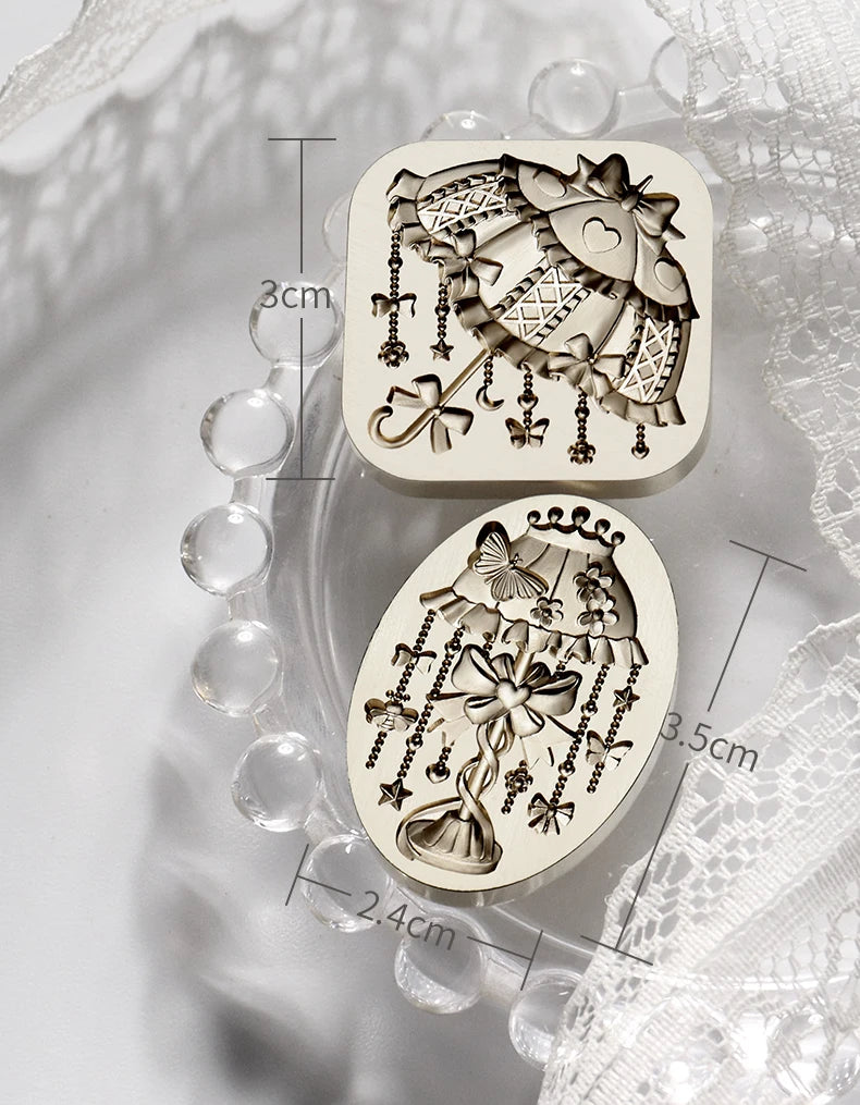 3D Embossed Wax Seal Stamp Retro/Umbrella/Desk Lamp For A Copper Head For DIY Envelope Letter Wedding Invitation Card