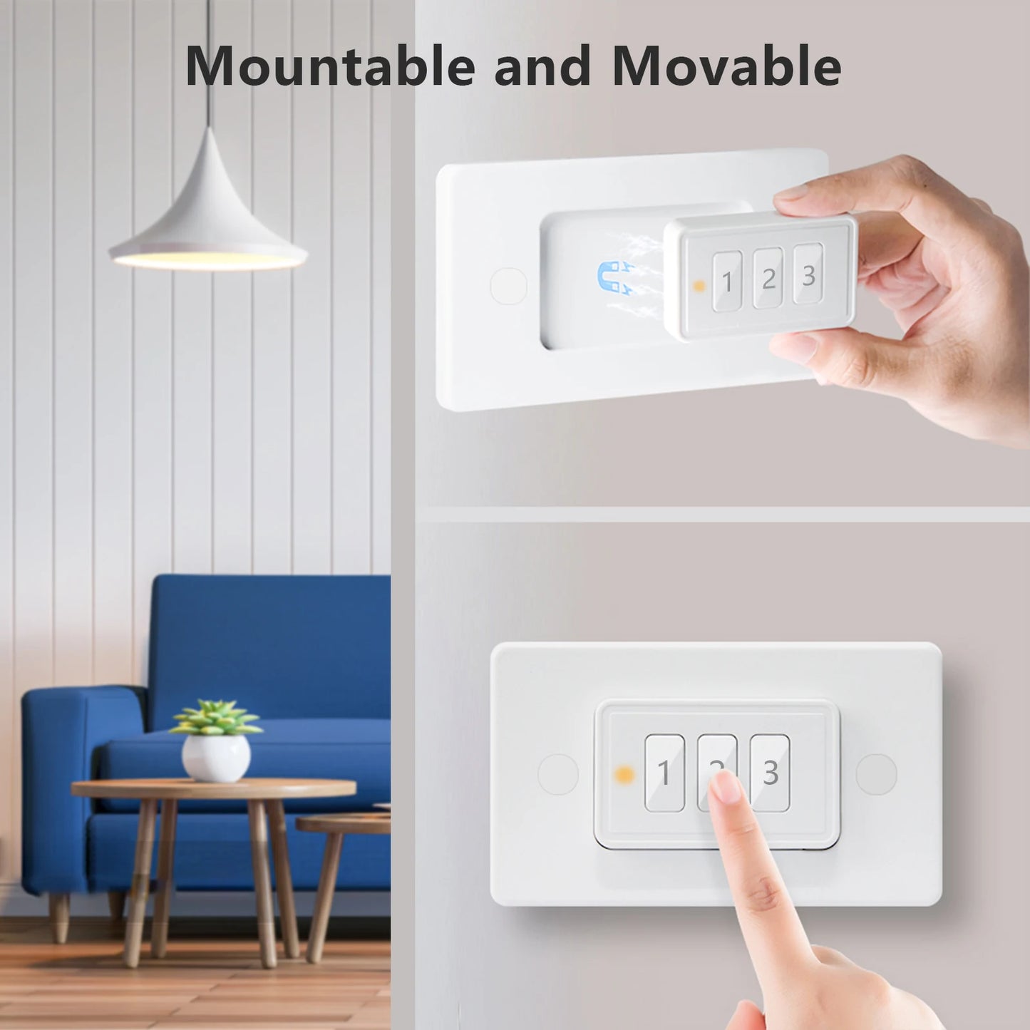 LoraTap ZigBee US Scene Switch Works with Tuya/Smart Life Alexa/Google Home Wireless Remote for Smart Home Automation