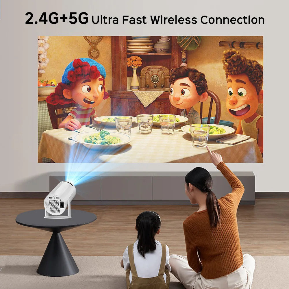 Salange Smart Projector Coolita TV OS with 1000+ Free Channels WiFi6 BT5 Native 720P Support 1080P Video Projector Home Cinema