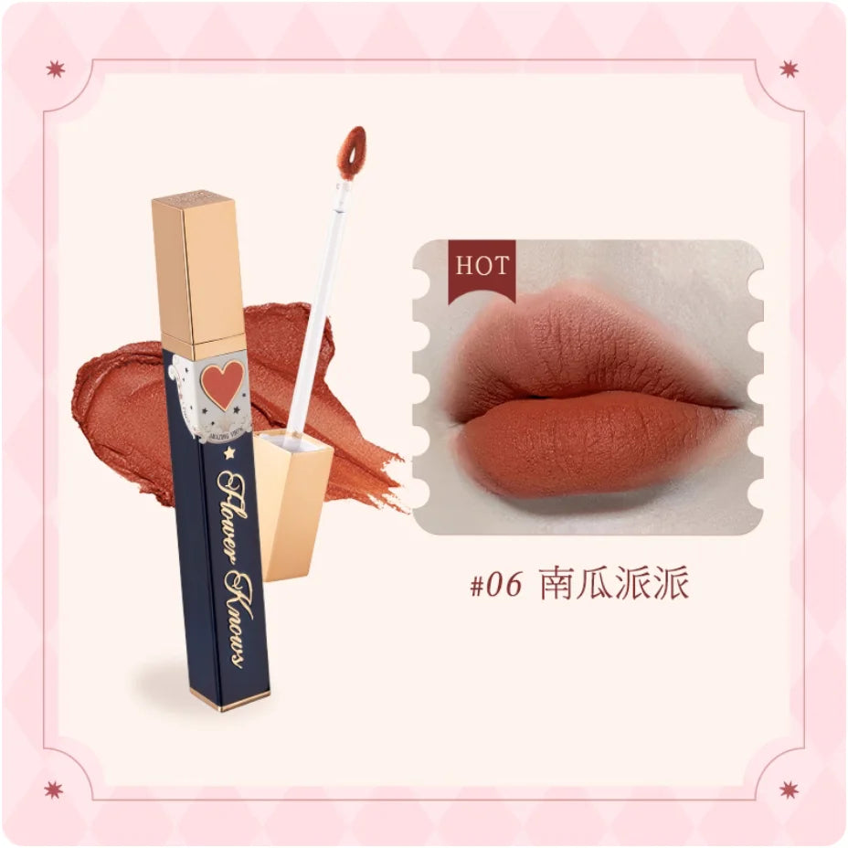 Flower Knows Lipstick And Lip Cream Moisturizing Non-sticky Glossy mirror surface Hydrating Long-lasting