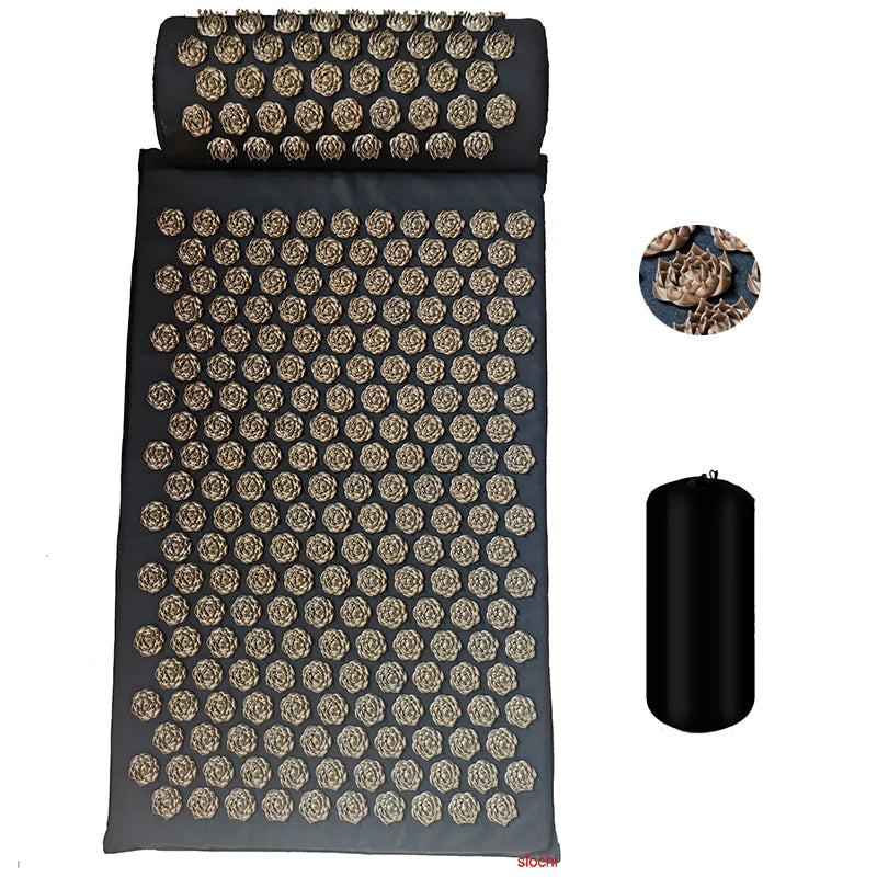 Massager Mat Shakti Mat Massage Yoga Mat Acupressure Relieve Stress Back Body Pain Spike Mat Acupuncture Massage Cushion