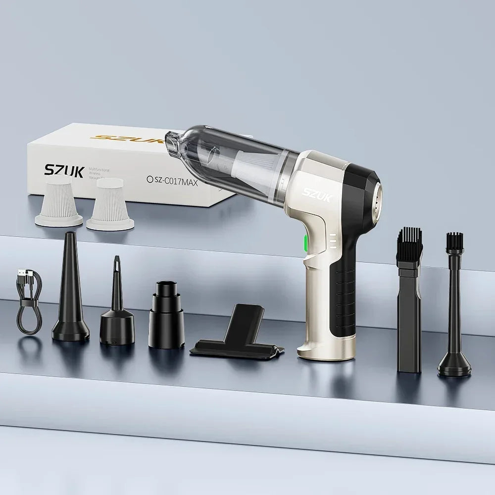 2025 SZUK Car Vacuum Cleaner 9998700PA Powerful Suction Mini Handheld Vacuum Cleaner Type-C Portable Vacuum Cleaner for Car Home