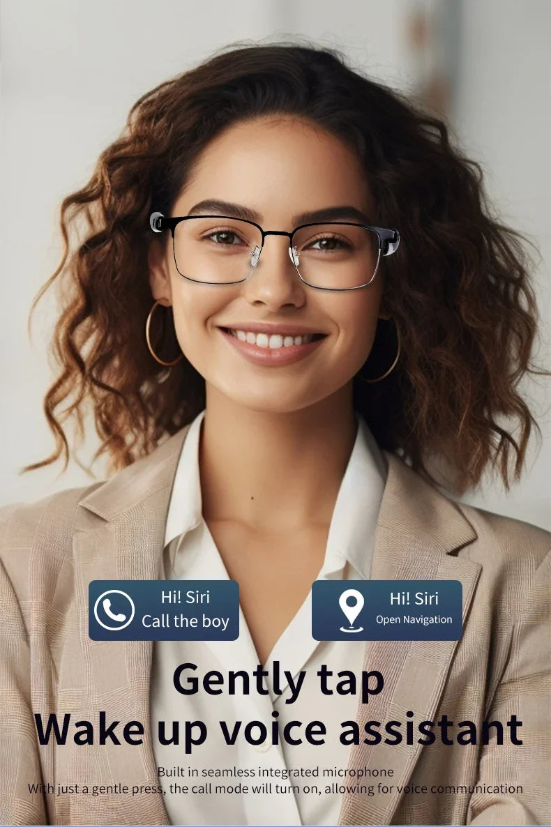 CLLOIO Wireless Bluetooth Smart  Glasses Men Myopia Prescription Photochromic Sunglasses Women Anti Blue Ray Reading Glasses