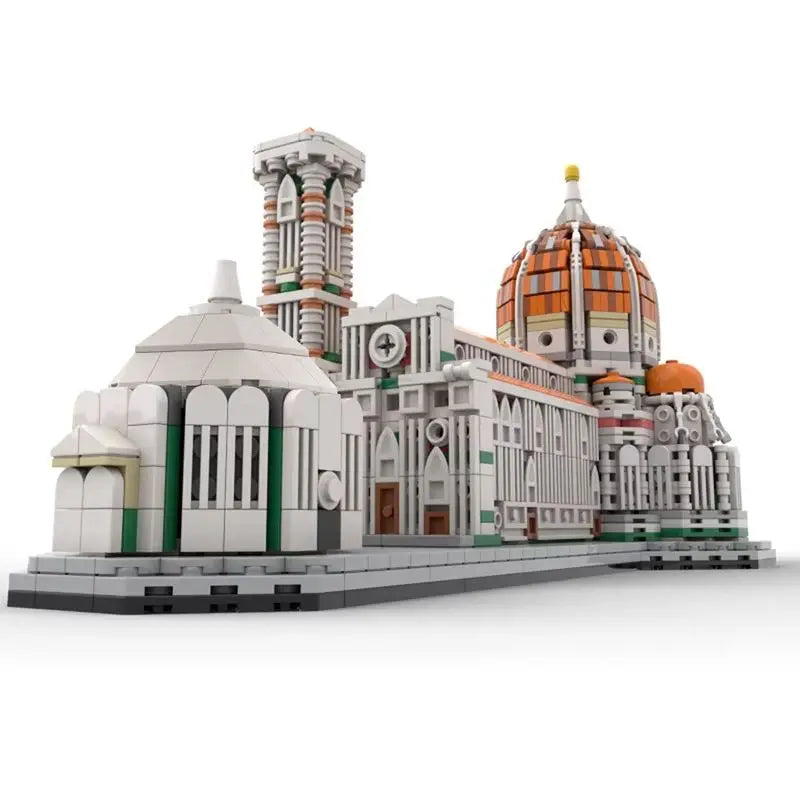 MOC Iconic Church Cathedral of Santa Maria del Fiore Building Blocks Set Famous Architecture Street Assemble Toys Children Gifts