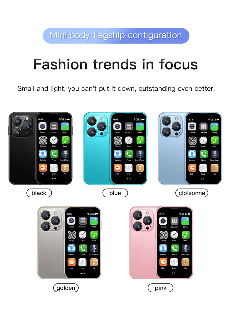SERVO 16SE Ultra Mini Pocket Smartphone 16GB ROM 3G WCDMA Android 9.0 WiFi Dual SIM Face Unlock Play Store 3.0" Screen Cellphone
