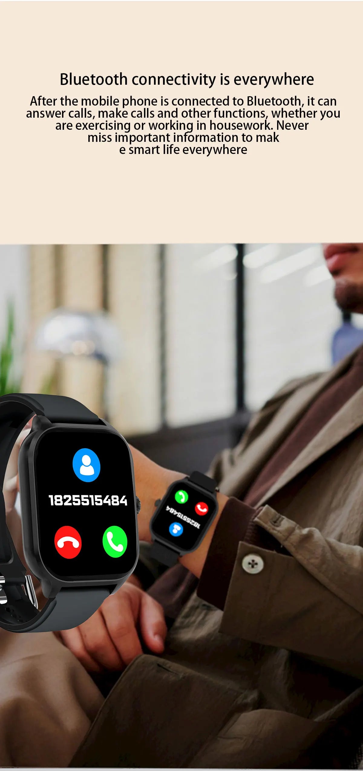 NEW 2.01'' Smartwatch Fitness Tracker Clock Sports Smartband Blood Pressure Monitor Smart Watches for Men Women IOS Android 2026