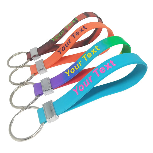 Custom Keychains Personalized Key Rings Llaveros Personalizados Customized for Events, Gifts, Backpacks, Awareness, Business