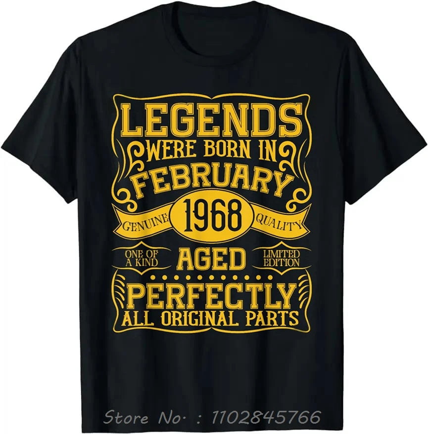 Legends Born In 1968 Oversized T-shirt Bday Men's Clothing On Demand Cotton Tshirt Ropa Hombre Fashion Fitness T Shirt Tops