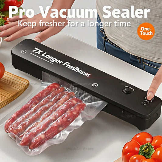 Vacuum Sealer Machine with 2 in 1 Mode for Fruits Meat Food Storage Includes 2 Vacuum Seal Bags Food Saver Kitchen Appliances