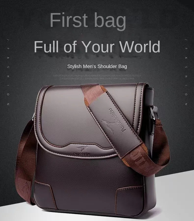 Luxury Brand Men Leather Shoulder Bags Waterproof Business Handbag Travel Tote Crossbody Cross Body Messenger Bag Pack For Male