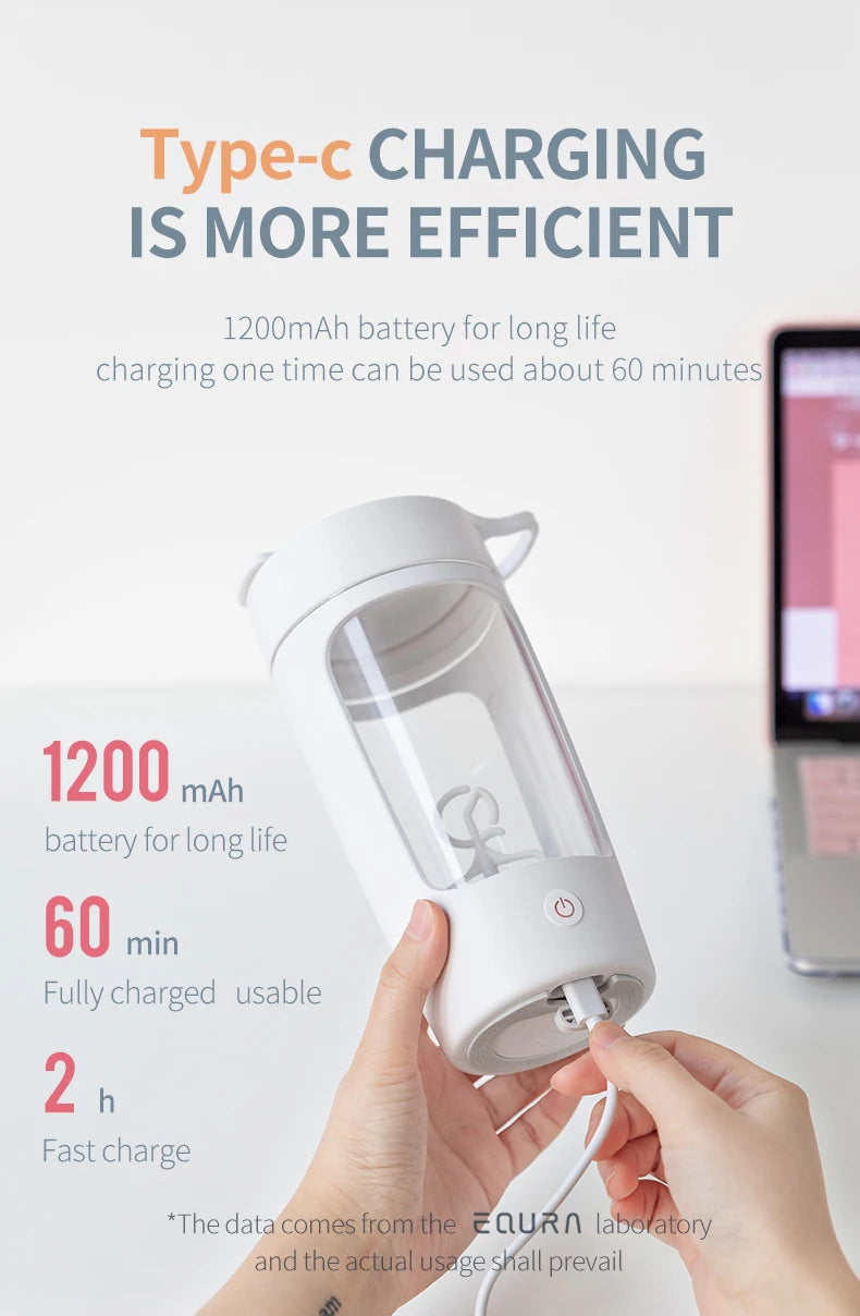 Portable Electric Shaker Bottle Protein Powder Fitness Shaker 650ML Automatic Mixing Tumbler Stirring Mug Sports Water Bottle