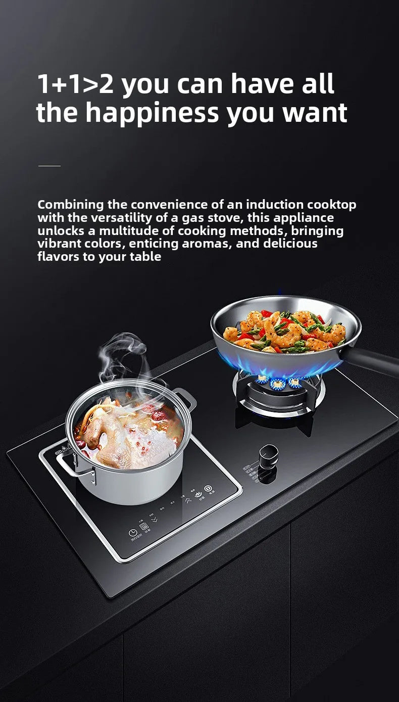 Double Burner Built-in Gas Stove With Electronic Ignition Energy Efficient Natural Gas Stove For Use