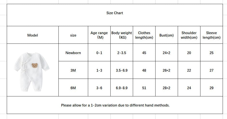 Boys Girls Bodysuit Newborn Winter Onesie Clothes Cotton Toddler Home Wear  0-6M Thickened Spring and Autumn Clothing