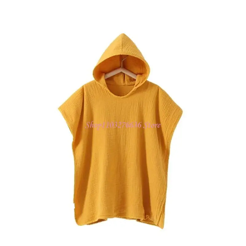 R6FD Baby Bath Towel Cotton Hooded Beach Towel for Newborn Towels Kids Bathing