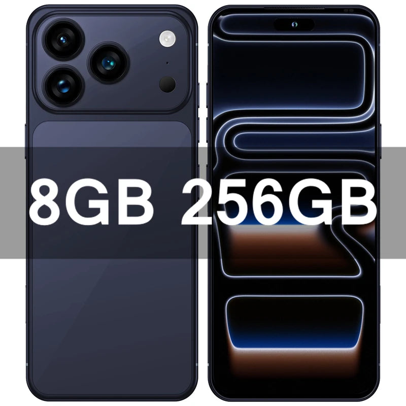 HOT i17 Pro Max Original 2026 7.0HD Global Edition Android 15 Smart Facial Function Dual Card 8000mAh Battery Recognition GG2
