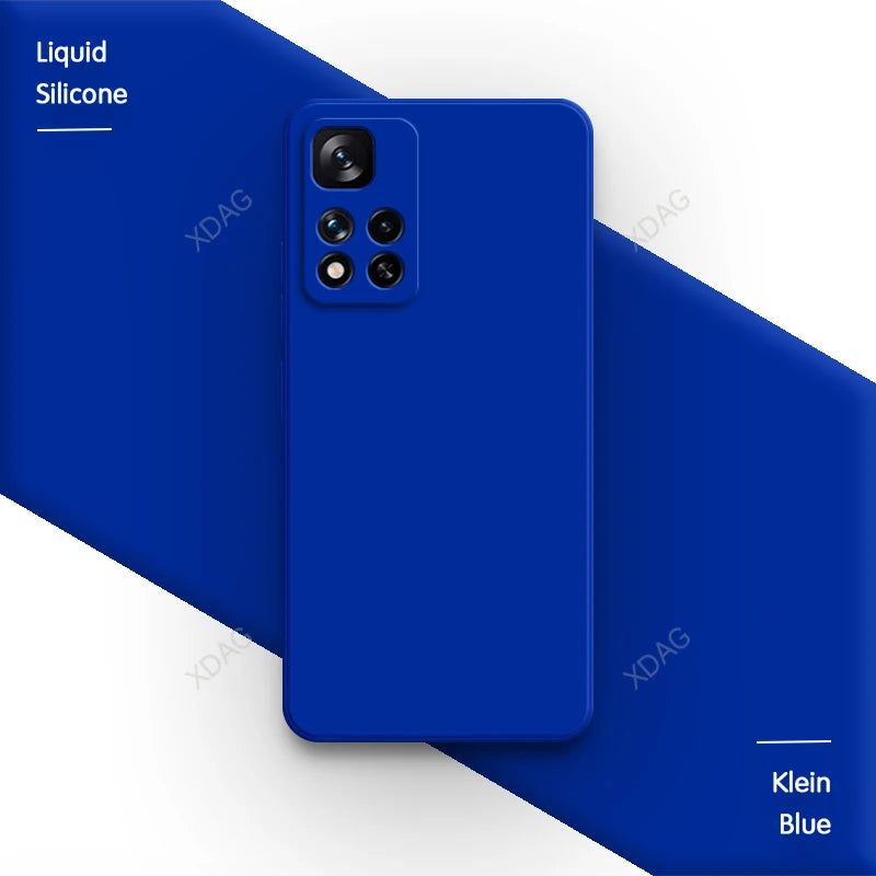 Funda Liquid Silicone Phone Case for Xiaomi Redmi Note11 Note 11 11E 11T Pro Plus 11Pro 11TPro Pro+ 11S 11SE 5G Soft Plain Cover