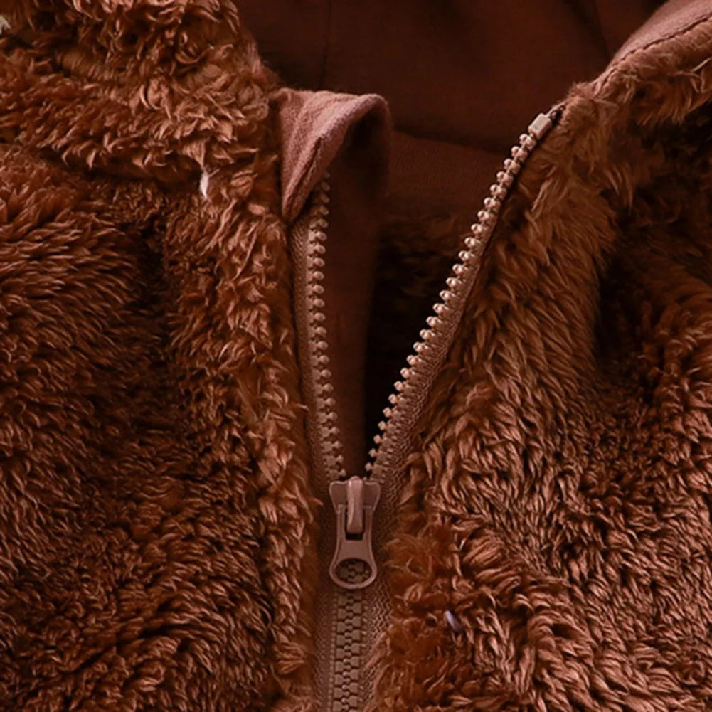 Winter Baby Clothes Cute Cartoon Bear Baby Rompers Pajamas Infant Boy Girls Animal Costume Zipper Jumpsuit 0-24 Months