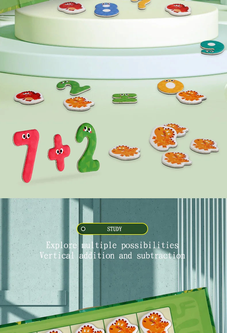 Children's math enlightenment teaching aids, number decomposition, addition and subtraction toys, educational magnetic puzzle