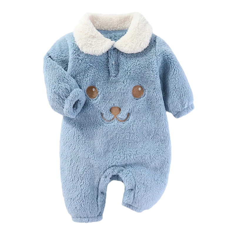 Newborn Baby Bodysuit New Autumn Winter Infant Jacket for Boy Flannel Onesies for Girls Soft Bebe Romper Baby Clothes 0-12 Month