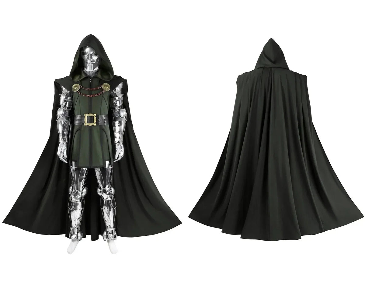 Halloween Black Doom Cosplay Costume Vest Pants Cloak Outfit Full Set and Individual Items Are Sold Man Battle Suit Custom Made