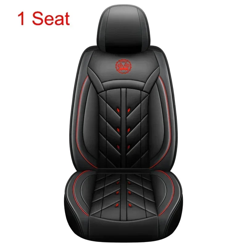 Universal Style Full Coverage Car Seat Cover for Ford Focus Mk4 Audi A6 4F W211 Skoda Kodiaq Clio 4 Car Accessories Pu Leather