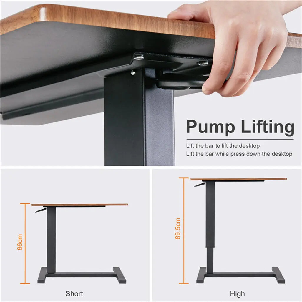 LUVODI Height Adjustable Mobile Over Bed Bedside Laptop Desk with Hidden Wheels Rolling Sofa Side Table