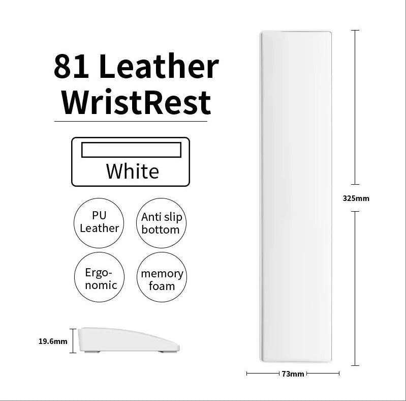 AJAZZ Wrist Rest Mechanical Keyboard 61/81/87/104 Keys Keyboard PU Wrist Pad Support Ergonomic Soft Memory Foam Hand Rest